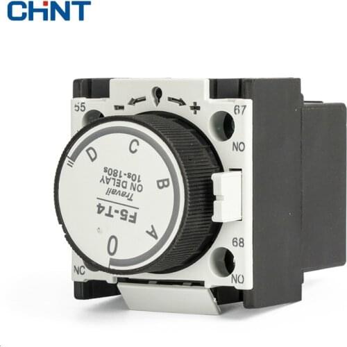 CHINT Time Delay Touch Head F5-T4 Atmosphere Time Delay Head Switch Time Delay Contactor Auxiliary Parts Touch Head