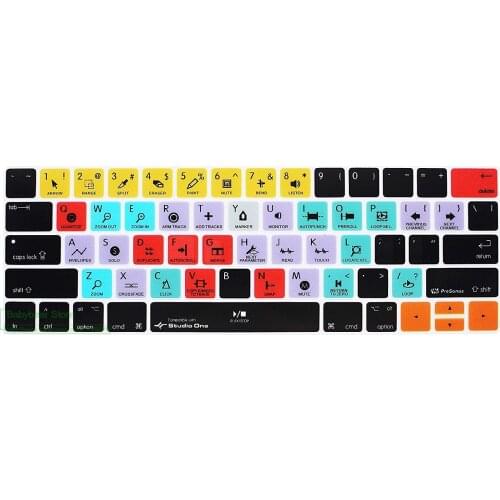 Studio One Hot key Shortcut Silicone Keyboard Cover Keypad SKin for Macbook Pro 13" 15" 2017/2016 with Touch Bar