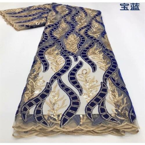 SJ Lace French Lace Fabric 2021 High Quality Lace With Sequins Latest African Embroidery Tulle Lace Fabric Nigerian Lace jl3-19