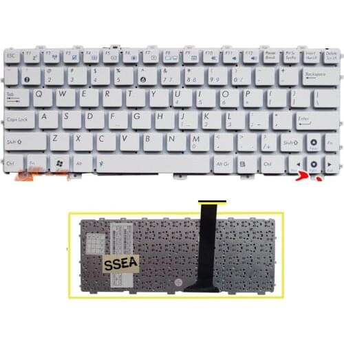 SSEA New US Keyboard white For ASUS Eee PC 1025C X101 X101H X101CH laptop Keyboard without Frame