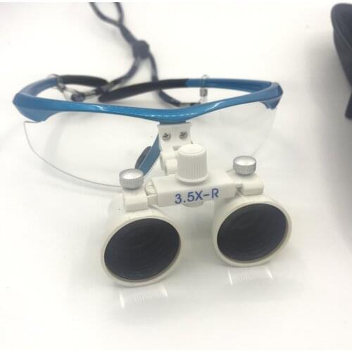Dentist Dental 3.5 X R Surgical Binocular Loupes Magnifier Glasses Blue