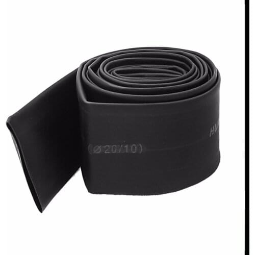 UXCELL 20mm Dia 1.5m Long Black Heat Shrinkable Tube Shrink Tubing for Electric Insulation Bonding Cables Hot Sale