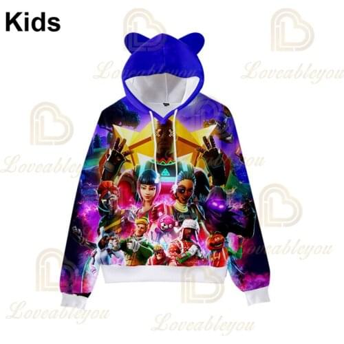 3D Printed Hoodie Men and Women 8 To 19 Years Kids Sweatshirt Battles Cartoon Tops Teen Clothes Shooter Game