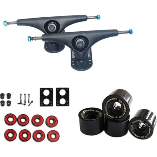 Top!-STRIKATE Skateboard Trucks with 70x51mm Wheels Kit 7 Inch Skateboard Bridge Land Surfboard Bracket Surf Bridge Longboard Tr
