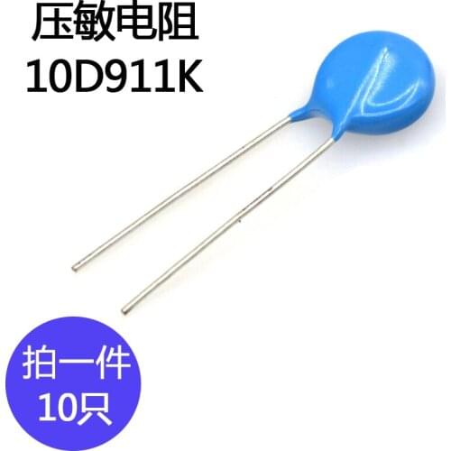 10pcs/lot 10D911K Varistor Precision ±10% Diameter of electronic component varistor 10mm 910V