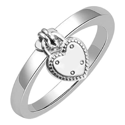 100% Authentic925 Sterling Silver Love Lock Rings for Women Wedding Engagement Ring Fashion Jewelry Gift Bague