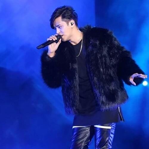 Winter thicken thermal mens clothes new arrival 2020 leather jacket men casual straight mens coats fox fur short design overcoat