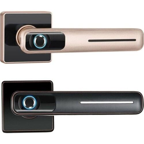 1Set Biometric Fingerprint Door Lock Intelligent Electronic Lock For Home and Office Security With Mechanical key