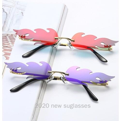 2020 Fashion Frameless Mirror Sunglasses Women Men Rimless Cat Sun Glasses UV 400 Eyewear Luxury Narrow Sunglasses UV400 NX