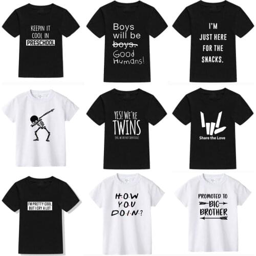 2020 New Summer Boys T Shirt Fashion Print Kids T Shirt For Boy Casual Short Sleeve Baby Girls T Shirt Childrens Clothes Brand