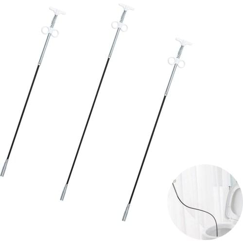 3PCS Sink Grabber Reacher Tool With Claws Retractable Clean Claw Pick Up Narrow Bend Curve Floor Drain Sewer Spring Grip Cleaner