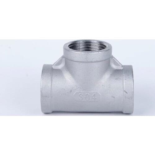 316 Stainless Steel Tee, Female BSPT Thread, 1/4" 3/8" 1/2" 3/4" 1" 1-1/4" 1-1/2" 2"-Pipe Fittings