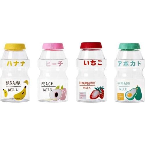 Drinking Bottle Cute Portable Plastic Milk Cartoon Shaker Bottle for Kids