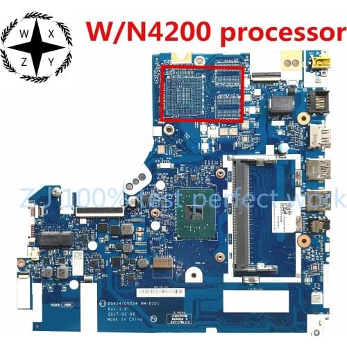 For Lenovo Ideapad 320-15IAP Laptop Motherboard W/N4200 Processor 5B20P20643 DG424/DG524 NM-B301 DDR3L MB 100% Tested Fast Ship