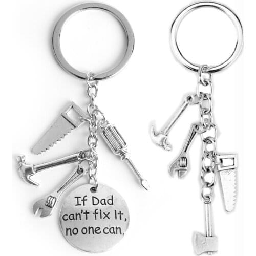 If Dad Can't Fix it No One Can keychain Pendant Repair Kit jewelry gift Bag Key Holder Trinket Key Chains Key Ring Llaveros