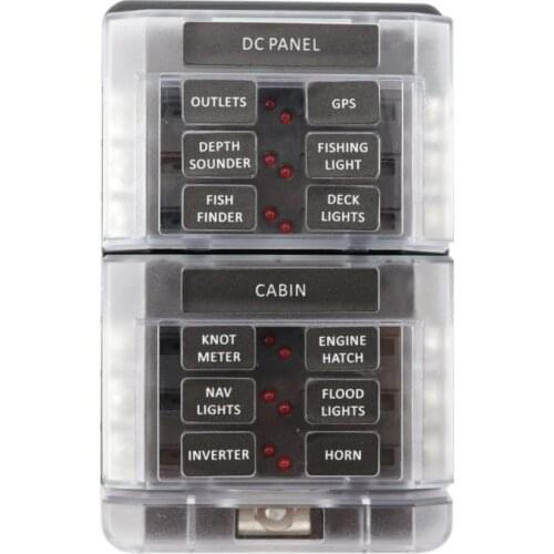 DC12-32V 100A 12way Modular Design Blade (ATP/ATO/ATC) Fuse Blocks with LED Indicator Light fuse box for Car RV Boat Truck Bus