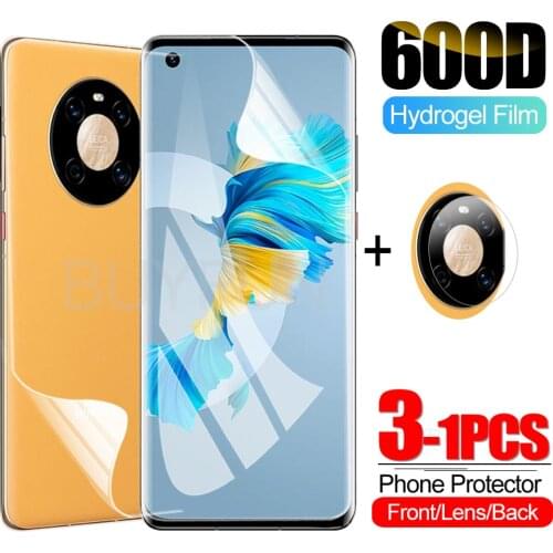 Screen Hydrogel Film 1-3PCS For Huawei Mate 40 Pro Protector Camera Protective Film For huawei mate 40 pro plus screen Lens film