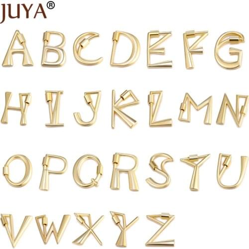 Juya 26pcs/set Letter Lock Hook Spiral Clasps Trendy Accessories DIY Jewelry Making Necklace Bracelets Hand Mad Hanging Chain
