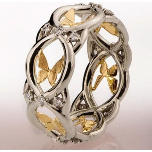 Milangirl Ladies Ring Simple Cold Wind Twist Butterfly Hollow Ring Personalized Girl Jewelry Gift Factory Direct Supply