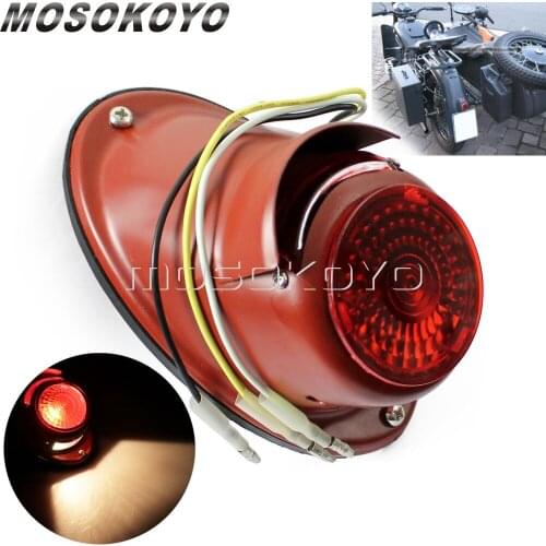 Motorcycle 12V Rear Lamp Sidecar Fender Light Taillights For Zundapp BMW Replika Dnepr Ural K750 R75 R71 M1 M72 KS750 DB DS KS