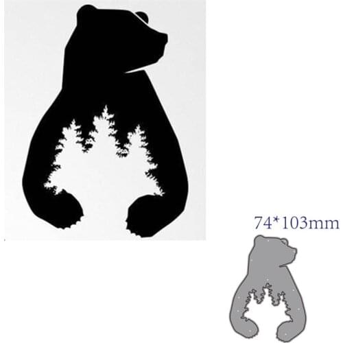Metal cutting dies cut die mold Animal bear decoration Scrapbook paper craft knife mould blade punch stencils dies