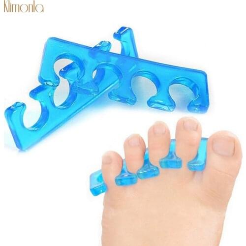 2PCS Silicone Toe / Finger Separators Feet Reusable Nail Art Manicure Pedicure Foot Braces Washable Foot Care Beauty Tools