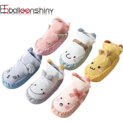 Balleenshiny Baby Boys Girls Shoes Sock Non-slip Floor Socks Baby Soft Rubber Soles Newborn Toddler Shoes Socks Baby Socks