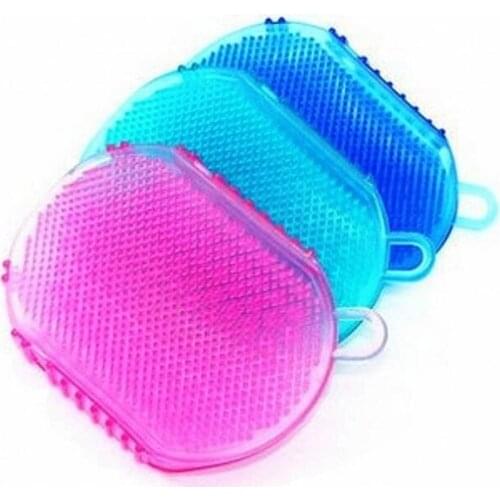 Bath Exfoliating Shower Bath Gloves Brush For Body Cleaning Silicone Exfoliating Brush Scrubber LX6761