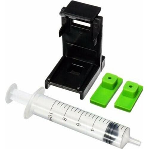 Printer Ink suction Tool 3in1 Ink Refill Cartridge Clip 2pcs Rubber Pads Syringe Tool Kit for HP Printer