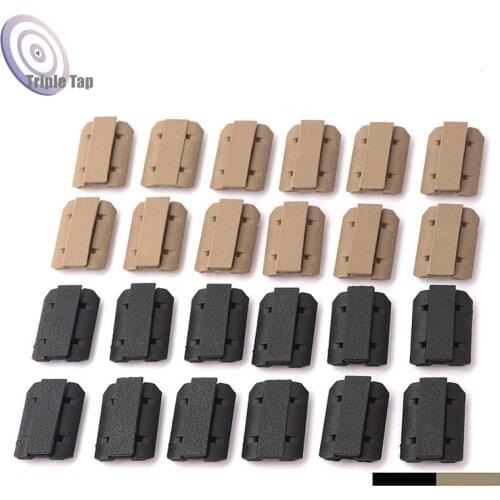 Outdoor Tactical M-LOK Handguard Rail Cover 12 Pcs For Hunting Gun Accessories Nylon Airsoft Mlok Hand Stop Anti-Slip
