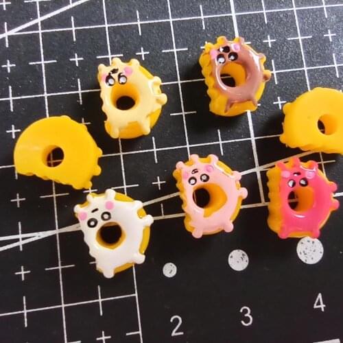 Resin flat back lovely chocolate doughnut 12mm Cabochons Jewelry Fit Mobile Phone Hairpin Headwear DIY Accessories