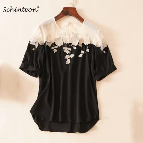 Блузки с вышивкой Schinteon China At AliExpress