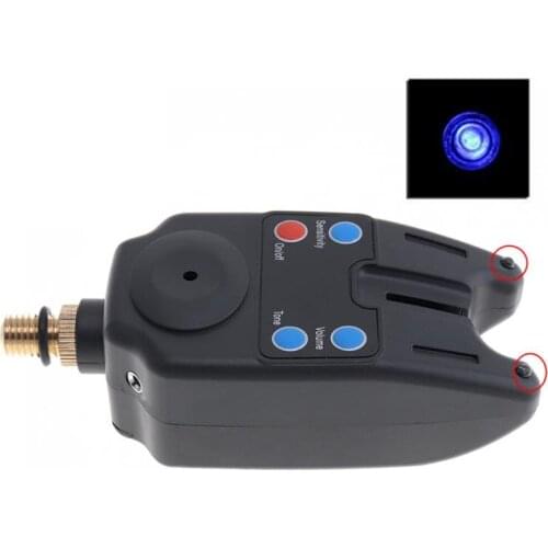 Carp Fishing Bite Alarm with 2LEDs Blue Light High Adjustable Tone Volume Sensitivity Loud Sound Speaker