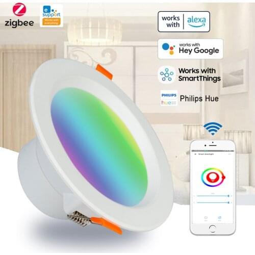 Ewelink Smart Zigbee Downlight Remote Dimming Led Lamp Round Spot Light 5W 7W 9W Color Changing RGB Work with Alexa Smartthings