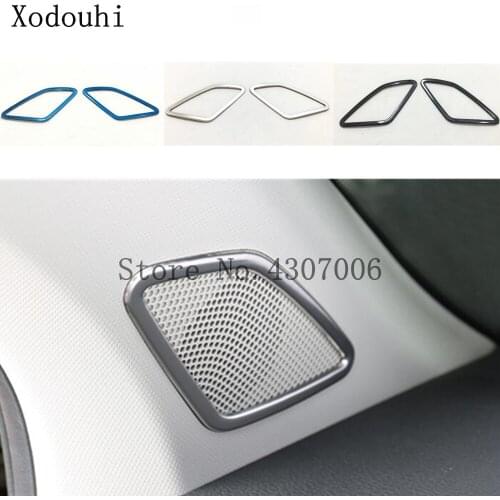 Inner Stick A Column Audio Speak Cover Window Windshield Side Triangle Lamp Trim 2pcs For Skoda Karoq 2017 2018 2019 2020 2021