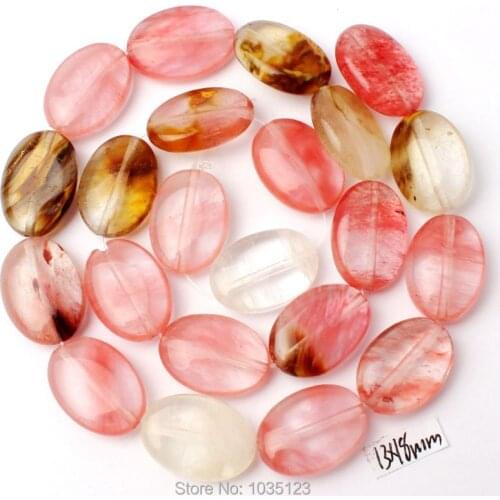 High Quality 13x18mm Mixed Color Watermelon Crystal Oval Shape Gems Loose Beads Strand 15" DIY Creative Jewellery Making w3067