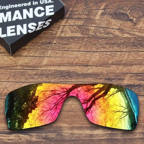 ToughAsNails Polarized Replacement Lenses for Oakley Batwolf Sunglasses Fire Red Mirrored (Lens Only)