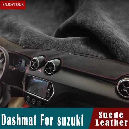 For suzuki jimny vitara Escudo Ciaz SX4 S-Cross alto Suede Leather Dashmat Dashboard Covers Pad Dash Mat carpet car accessories