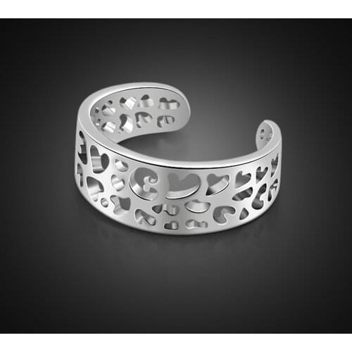 New Fashion 925 Sterling Silver Adjust Size Ring Design Simple Tail finger Ring Woman/Girl Children little ring Jewelry Gift