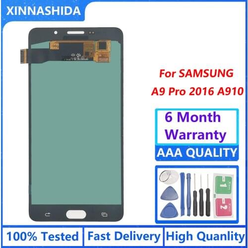 For Samsung Galaxy A9 Pro 2016 A910 A9100 A910F SM-A9100 LCD Display Touch Screen Digitizer Assembly Replacement