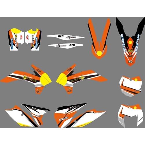 0965 Motorcycle Team Graphic & Backgrounds Decal Sticker Kits for KTM EXC XCW XCF-W 2014 2015 2016