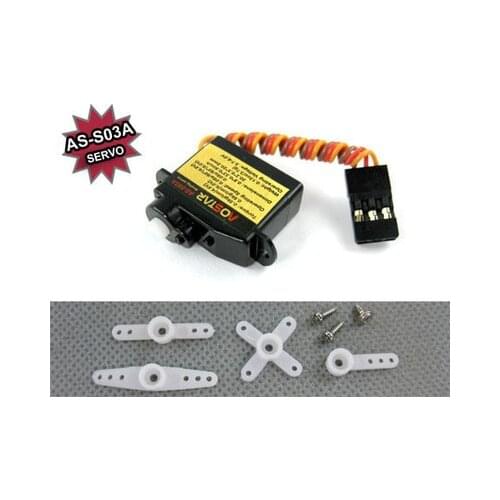 Ala fija eléctrica F3P aeroplano AOSTAR AS-S03A Mini 3,7g Servo engranaje de dirección w brazo basculante para RC piezas de