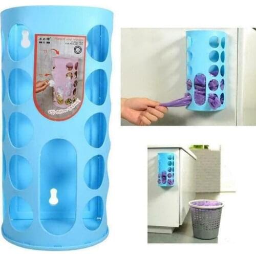 1pc Plastic Storage Bag Holder Box Recycle Collection Box Wall Mounted Kitchen Organizer Garbage Bag Storage Boxes 3colors