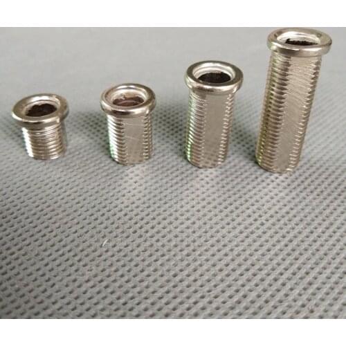 10pcs/lot M10 nickel plating whole threaded hollow tube side cut with round head threaded rod hollow tube Lighting Accessories