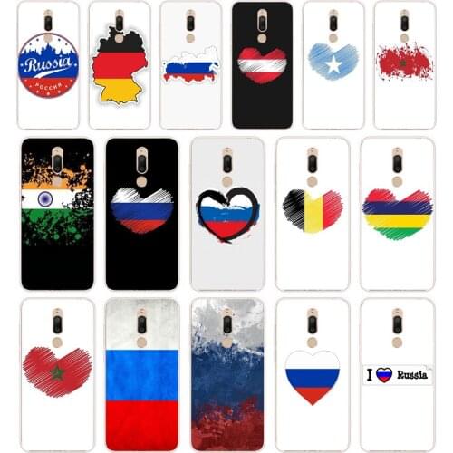 118FG Heart Russian Flag gift Soft Silicone Tpu Cover phone Case for Meizu M5 M5C M5S Note M6 M6S M6T case