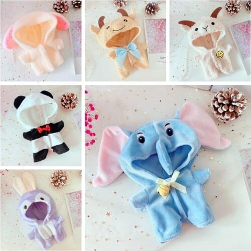 20cm Baby Doll Clothes Exo Animal Cartoon Clothes Fruit Bag Clothes Accessories Gift For 20cm Plush Korea Kpop EXO Idol Dolls