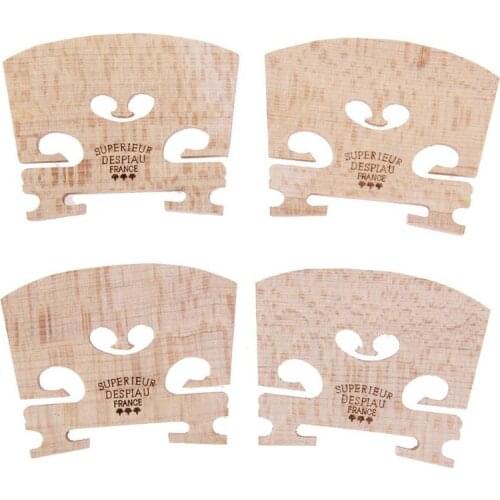 4pcs Violin Bridges Fiddle Maple Wood for 4/4-3/4 Size Instrument Accessories Violin Strings Bridge Part Tools