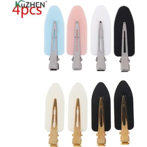 4 Pcs No Bend Seamless Hair Clips Side Bangs Women Girls Styling Hairpins Fix Fringe Barrette Makeup Washing Face Accessories