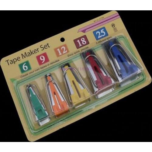 40set Sewing Accessories Bias Tape Makers - 5 size 6mm 9mm 12mm 18mm 25mm bias binding tape maker