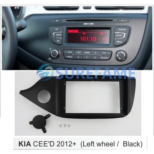 9 inch Car Fascia Radio Panel for KIA CEED 2012+ (Left Wheel) Dash Kit Install Facia Bezel Adapter Trim Plate Console Cover